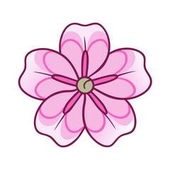 phlox flower vector icon, vector flower illustration, flower icon - simple vector illustration of a phlox flower, ideal for floral designs, botanical art, and nature-themed projects..