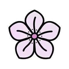 phlox flower vector icon, vector flower illustration, flower icon - simple vector illustration of a phlox flower, ideal for floral designs, botanical art, and nature-themed projects..