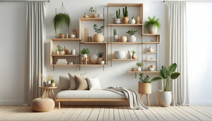 20 Highlight a minimalist Scandinavian-style wall shelf with clean lines and ample storage set again1