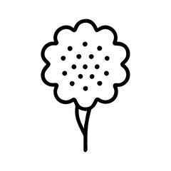 scabiosa flower vector icon, vector flower illustration, flower icon - simple vector illustration of a scabiosa flower, ideal for floral designs, botanical art, and nature-themed projects..