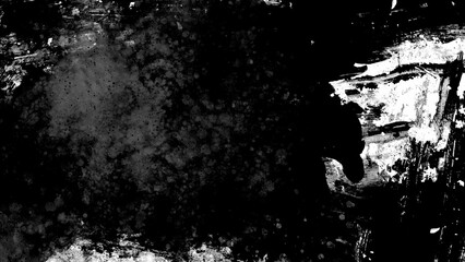 Black and white splatter paint abstract background.