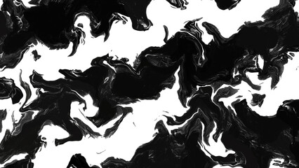 Black and white swirling abstract pattern.