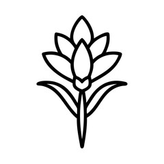 tuberose flower vector icon, vector flower illustration, flower icon - simple vector illustration of a tuberose flower, ideal for floral designs, botanical art, and nature-themed projects..