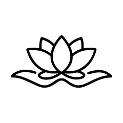 water lily flower vector icon, vector flower illustration, flower icon - simple vector illustration of a water lily flower, ideal for floral designs, botanical art, and nature-themed projects..