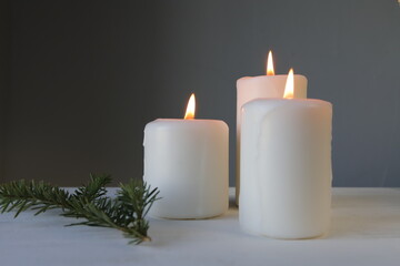 christmas candle on a dark background