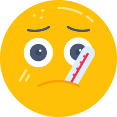 Face with Thermometer Icon