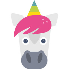 Unicorn Face Icon