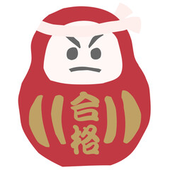 シンプルでかわいい合格祈願ダルマ2