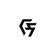 CS monogram logo design letter text name symbol monochrome logotype alphabet character simple logo