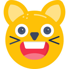 Smiling Cat Face with Open Mouth Icon