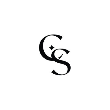 CS monogram logo design letter text name symbol monochrome logotype alphabet character simple logo