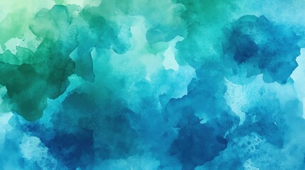 Vibrant Blue Watercolor Abstract Background
