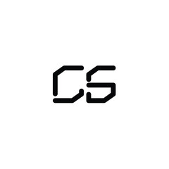 CS monogram logo design letter text name symbol monochrome logotype alphabet character simple logo