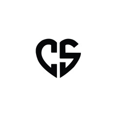 Obraz premium CS monogram logo design letter text name symbol monochrome logotype alphabet character simple logo