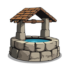 A Well Vector Illustration