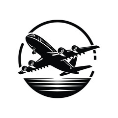 Airplane Black Vector,SVG,Airplane Svg, Airplane SCG, Travel Svg, Airplane Silhouette, Airplane Png, Aeroplane Svg, Airplane Heart Svg