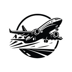 Airplane Black Vector,SVG,Airplane Svg, Airplane SCG, Travel Svg, Airplane Silhouette, Airplane Png, Aeroplane Svg, Airplane Heart Svg