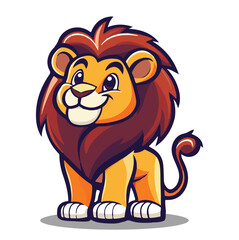 A Cute Lion Vector Illustration
