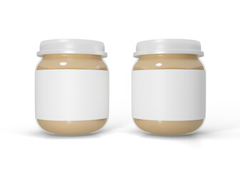 Baby Food Jar Packaging Mockup