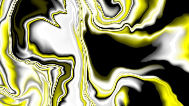Abstract background with yellow, white and black swirls.