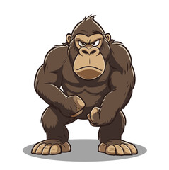 A Angry Gorilla Vector Illustration
