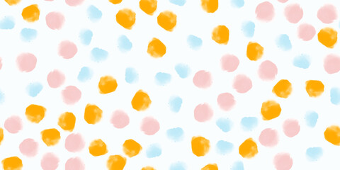 Abstract seamless pattern, background with watercolor shapes and stains. Repeating vector print