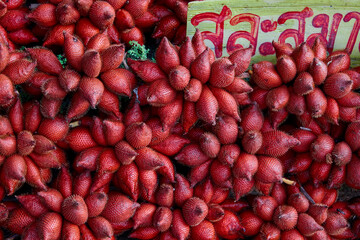 Full frame shot of ripe Zalacca fruit for sale in the market 