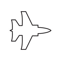 Military aircraft icon. isolated vector icon.