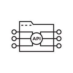 API icon. isolated vector icon.