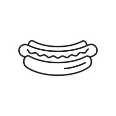 Hot dog icon. isolated vector icon.