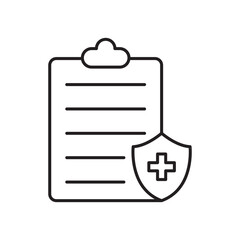 Medical insurance icon vector isolated.