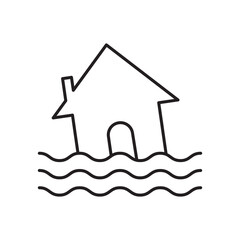 Flood icon. isolated vector icon.