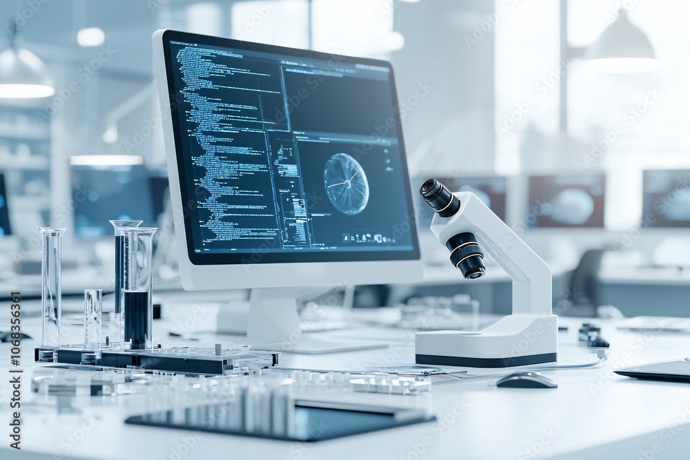 Poster a professional setup with digital forensic tools such as encrypted drives and forensic analysis soft