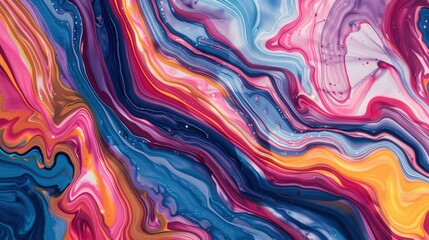 Vibrant Marble Ink Swirls, an opulent blend of deep colors and intricate patterns, creating a striking abstract background that evokes luxury and artistic expression