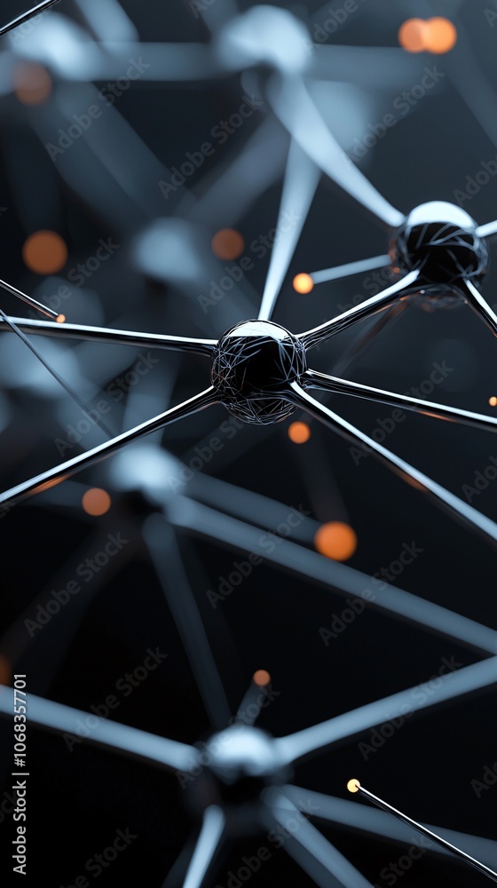 Poster an abstract depiction of a network of connected nodes against a dark background, symbolizing the hid
