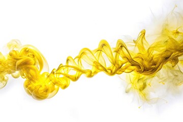 Abstract Yellow Smoke DNA Structure in Low Light Photography for Creative Visuals and Artistic Backgrounds
