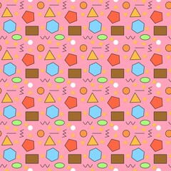 seamless pattern with colorful geometry
