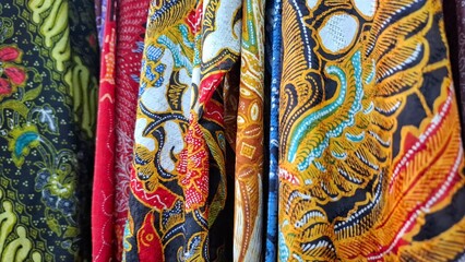 Batik Tulis Jogja, Batik tulis of Yogyakarta in Indonesia. This Batik illustrates the beauty of...