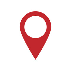 location pin icon design for digital applications and map services isolated with white background.
