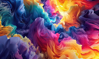 Fototapeta premium A Mesmerizing 3D Abstract Multicolor Visualization