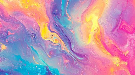 Fototapeta premium Bright Neon Colors Merging with Pastel Hues
