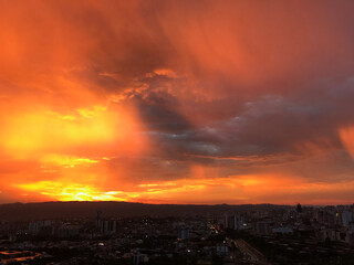 Obraz premium Bucaramange sunset