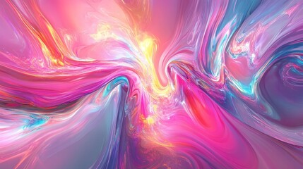 Fototapeta premium Swirling Neon Pastel Color Blend