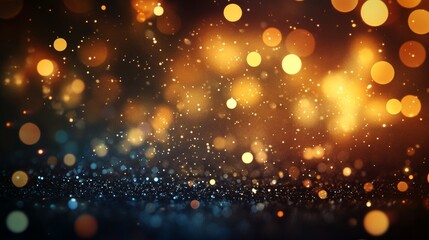 Glowing Bokeh Background with Sparkling Lights