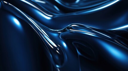 Obraz premium Shiny dark blue surface with metallic reflections, perfect for sleek, high-tech product presentations.