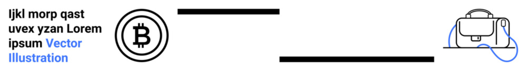 Bitcoin symbol next to virtual reality headset connected by network lines. Ideal for blockchain, finance, gaming, technology, cryptocurrency, VR, investment. Landing page