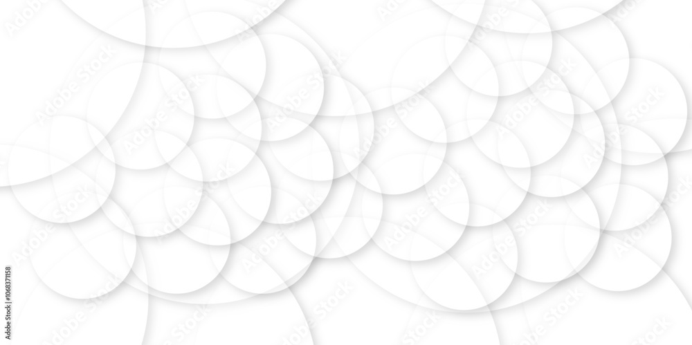 Poster abstract white blur bokeh lights for background. abstract white modern transparency circle presentat