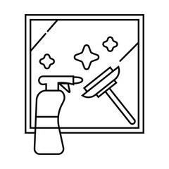 glass cleaner icon vector on white background
