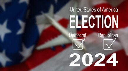 Presidential Election 2024 in United States. Vote day, November 5. US Election campaign. Make your...