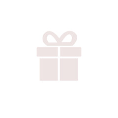 Christmas gift box isolated icon, present giftbox outline icon